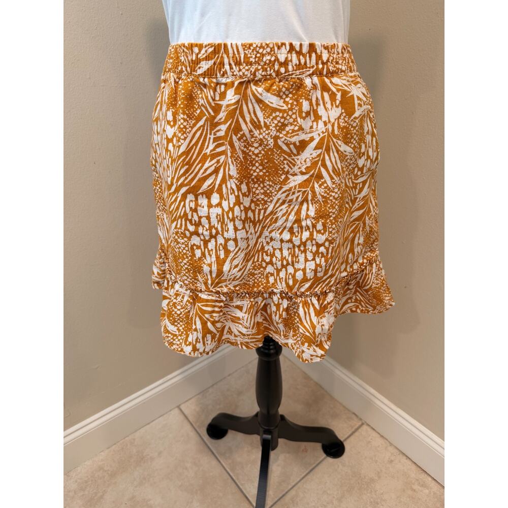 Christian Siriano New York 100% Linen Ruffle Mini Skirt – Women's M - Picture 2 of 9